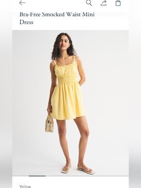 Abercrombie bra-free smocked waist mini dress